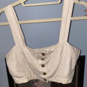 Button up crop top